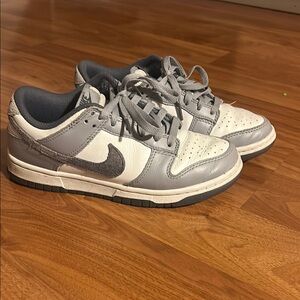 Nike Gray and White Dunks